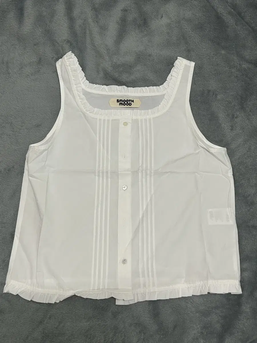 Smoothmood Nika Gathered Tee Blue Gray #스무스무드,#스무